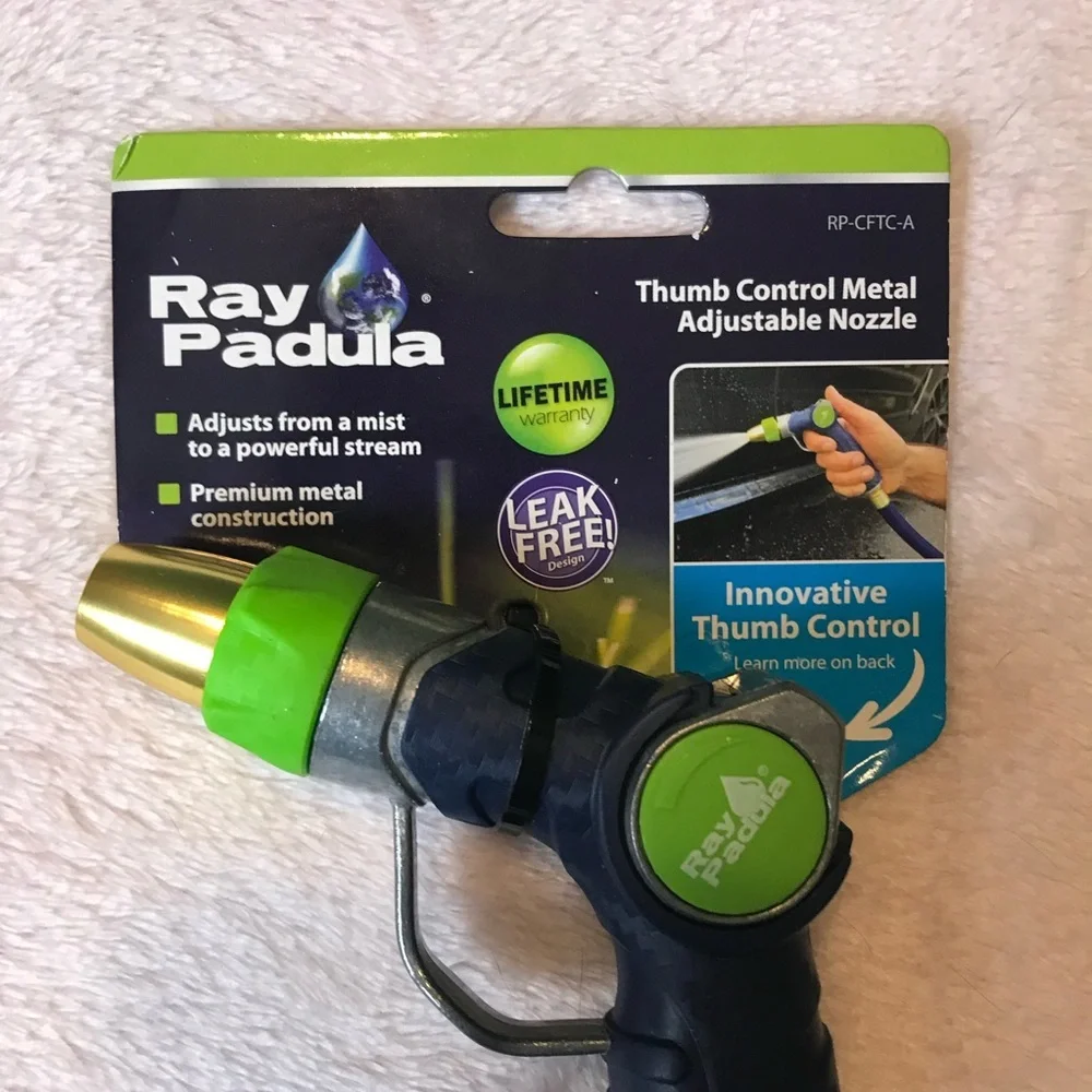 Ray Padula Metal Thumb Control Nozzle Adjustable Spay Leakproof And Weatherproof - Picture 8 of 12
